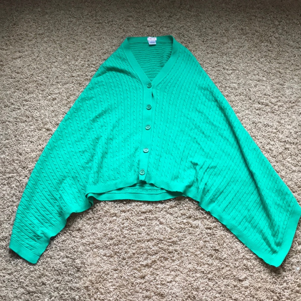 Green Poncho Sweater